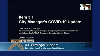 12/8/20 | City Mgr. Dave Sykes presents City's Response to COVID-19 & Continuity of Operations Plan