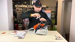 Chainsaw STIHL Ms 182 unboxing and first start