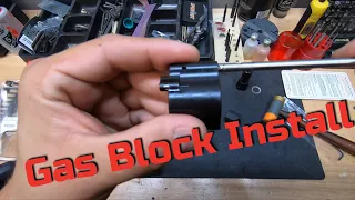 How to install a low profile gas block