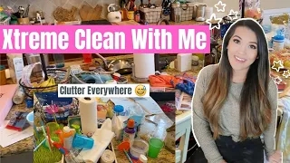 DISASTER CLEAN WITH ME KITCHEN DECLUTTER | Messy House Cleaning, Organizing & Decluttering My Life!
