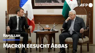 Macron besucht Abbas - als erster westlicher Staatschef seit Kriegsbeginn | AFP