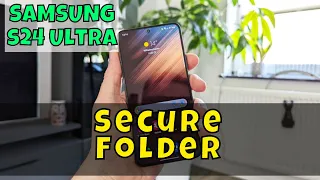 Secure Folder Samsung Galaxy S24 Ultra || How to secure folder || Folder settings