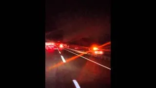 Burning can on Turnpike, NJ