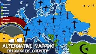 Predominant religion in each country around the world - Alternative Mapping P4