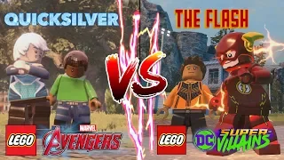 LEGO Quicksilver vs The Flash!! LEGO DC Villains x Marvel's Avengers