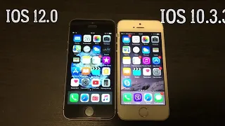 IOS 12 vs IOS 10.3.3 на Iphone 5s