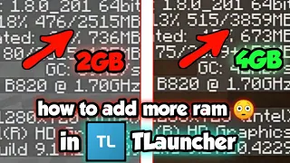 How to add more RAM in Minecraft TLauncher 100% works | Minecraft Java 1.16.4