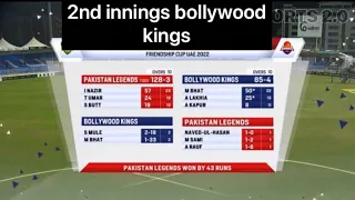 Friendship cup | bollywood king vs Pakistan legends | 2nd innings highlights