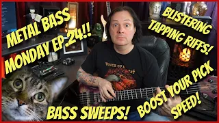 💥Bass Sweeping and Tapping! The inside secret to picking speed!  (Metal Bass Monday Ep.24)