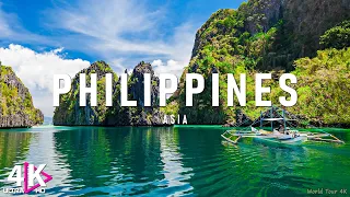 FLYING OVER THE PHILIPPINES 4K UHD - Relaxing Music Along With Beautiful Nature Videos - 4K Video HD