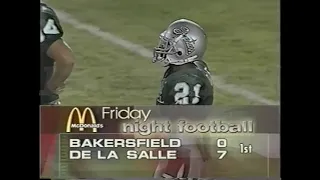 Bakersfield High vs De La Salle Football 9-18-1998