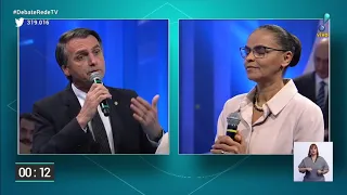 Marina confronta Bolsonaro sobre desigualdade de gênero em debate da RedeTV!