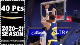 Stephen Curry FULL Highlights vs Orlando Magic | 40 Pts, 5 Asts | 2020-21 NBA season