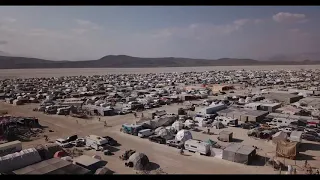 Burning Man 2018 - drone shots over camps - squaDRONED