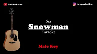 Snowman - Sia (Male Key) Karaoke Akustik | Gitar + Lirik