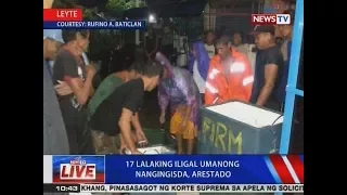 NTVL: 17 lalaking iligal umanong nangingisda sa Albuera, Leyte, arestado