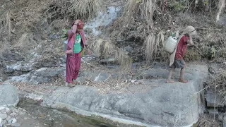 Collecting and carrying water from main source of water