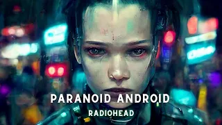 Radiohead - Paranoid Android, but every lyric is an AI image inspired by Syd Mead