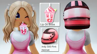 GET THIS *FREE* PINK BOBA DRINK & CUTE HELMET NOW 😍 ROBLOX UGC