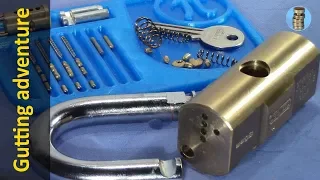 (picking 517) Gutting adventure of a barrel padlock made by STANLEY