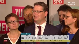 Landtagswahl Hessen 2018: Statement von Thorsten Schäfer-Gümbel am 28.10.18