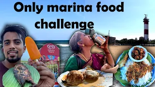 Entire Day Eating Only at MARINA BEACH 🤩🏖| Food Challenge Tamil🍛🔥