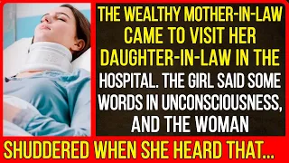 The wealthy mother-in-law came to visit her daughter-in-law in the hospital