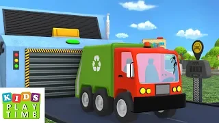 Garbage Truck Garage | Car Repairing VIdeo |  Garage Video for Kids