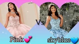 Pink💕 vs skyblue💙/dress👗/heels👠/hair👩/nail💅/cake🎂/bedroom 🛏#cutegirl