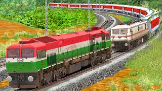 WDG4D RESCUE WAP7 LHB EXPRESS TRAIN | BUMPY RAILROAD | Train Simulator | Railworks 3 | NTG GAMING