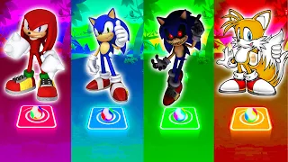 KNUCKLES 🆚 SONIC 🆚 SONIC.EXE 🆚 TAILS ❗Who WINS?❗ - Tiles Hop EDM Rush!