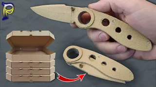 How to make 🗡️ FLIP KNIFE STANDOFF 2 out of cardboard. Knives from STENDOFF 2 from the pizza box