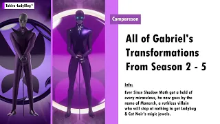 MIRACULOUS | All of Gabriel's Transformations From Season 2 - 5 | Compareson
