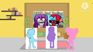 Nightmare and her Gang react to DDTO Bad Ending (Read description)