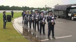 US Air Force Honor Guard Conducts a Memorial 21 Gun Salute