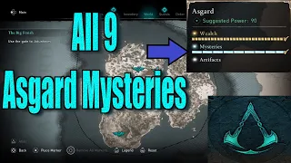 Assassin's Creed Valhalla All Asgard Mysteries Locations guide