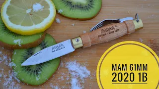 Нож MAM Knives 61mm 2020 1B. Обзор + тест. Лесные вареники.