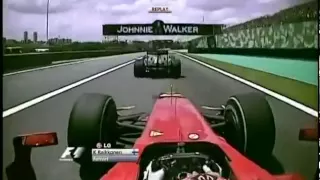 Mark Webber crashes Kimi Räikkönen