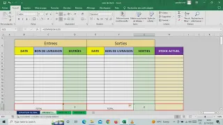 Suivi et Gérer vos stocks, vos entrées et sorties de produit sur un seul fichier Excel.gestion stock