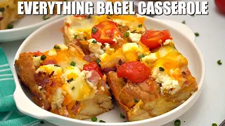 Everything Bagel Breakfast Casserole - Sweet and Savory Meals