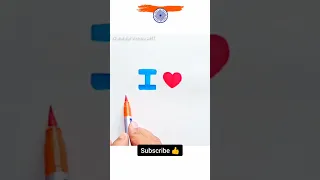 😍💞Indian flag drawing💐🇮🇳🌈| Doms brush pen #shorts #happyindependenceday #namratart #virel