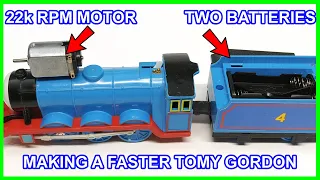 How to make a fast TOMY Trackmaster Gordon with 3 Volts & 22k RPM motor