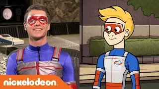 Kid Danger IRL Interviews Animated Kid Danger 🙃 | The Adventures of Kid Danger | Nick