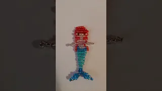 русалка з бісеру #shorts жителі моря з бісеру, beaded mermaid, inhabitants of the sea made of beads