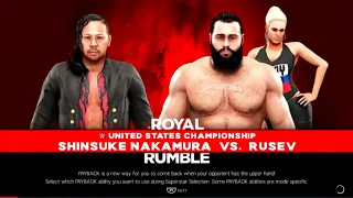 WWE Royal Rumble 2019 Rusev vs Shinsuke Nakamura For The WWE United States Championship