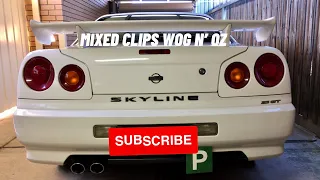Nissan Skyline R34 Stock Exhaust Cold Start Up.