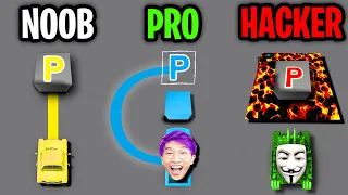 Can We Go NOOB vs PRO vs HACKER In PARK MASTER!? (ALL LEVELS!)