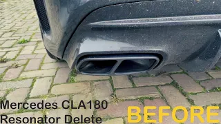 Mercedes Benz CLA180 Resonator Delete (Before & After)