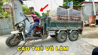 Cao thủ tài cao lái công nông cực đỉnh chở gạch cát | Máy xúc múc cát lên ô tô tải | Excvator truck