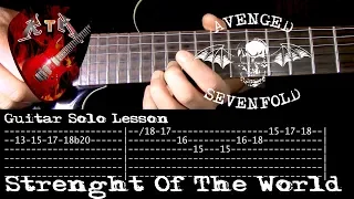 Strength Of The World Guitar Solo Lesson - Avenged Sevenfold with tabs